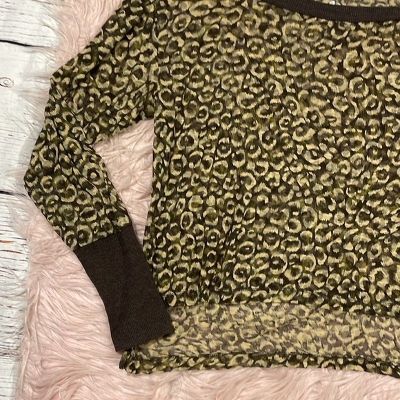 Pilcro Anthropologie Boxy Heritage Cheetah Print Light Burnout Top - Picture 4 of 9